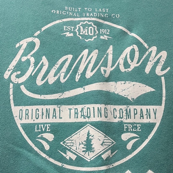 Branson Graphic Teal Sweatshirt - Picture 2 of 8